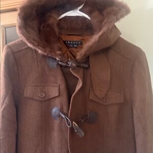 Theory women Chocolate Brown Toggle Coat